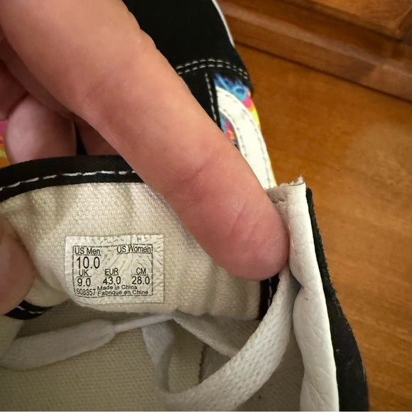 Vans Men's Old Skool Electric Flame Black/White-Awesome Glow in the dark shoes - Picture 7 of 10